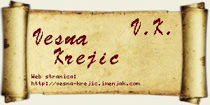 Vesna Krejić vizit kartica